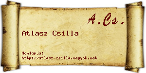 Atlasz Csilla névjegykártya