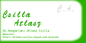 csilla atlasz business card